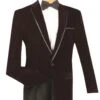 Velvet Regular Fit Men's Blazer In Wine