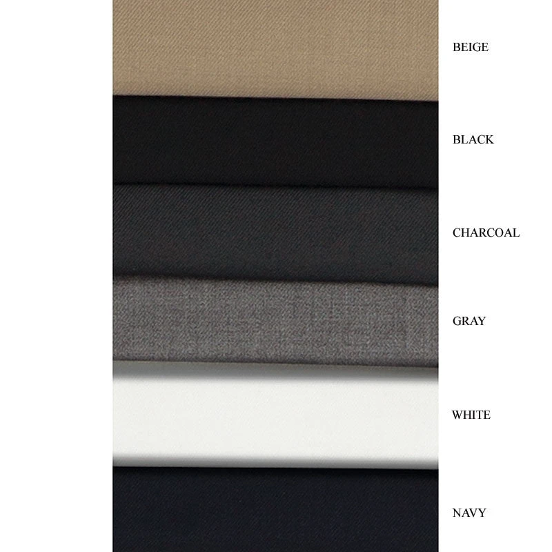 Black Slim Fit Dress Pants Flat Front Pre-hemmed - Image 2