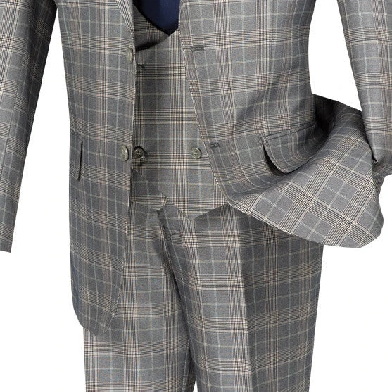Renaissance Collection - Regular Fit 3 Piece Suit Gray - Image 4