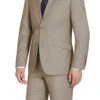 Vanderbilt Collection- Classic 2 Piece Suit 2 Buttons Regular Fit In Taupe
