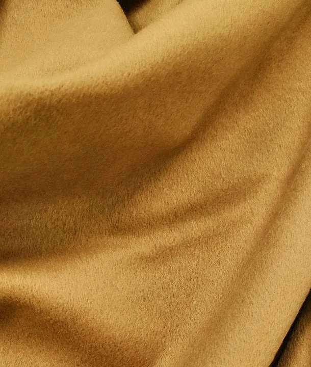 Milan Collection - Wool And Cashmere Regular Fit Dress Top Coat 48" Long In Camel - Image 2