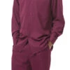 Men's 2 Piece Long Sleeve Walking Suit In Burgundy