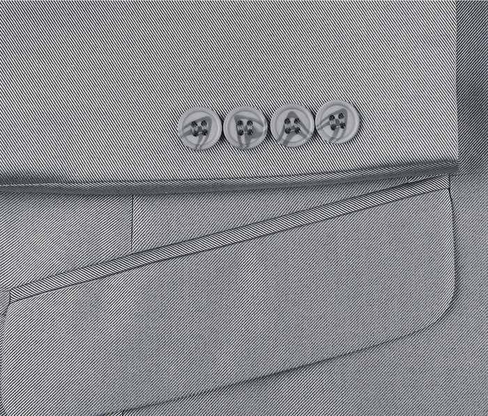 Gray Regular Fit Sharkskin Italian Styled 2 Piece Suit - Image 5