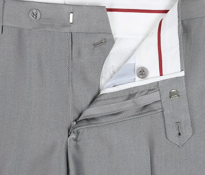 Gray Regular Fit Sharkskin Italian Styled 2 Piece Suit - Image 6