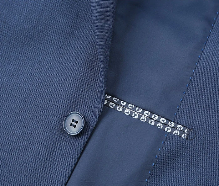 Blue Dress Suit Slim Fit 2 Piece Notch Lapel - Image 4
