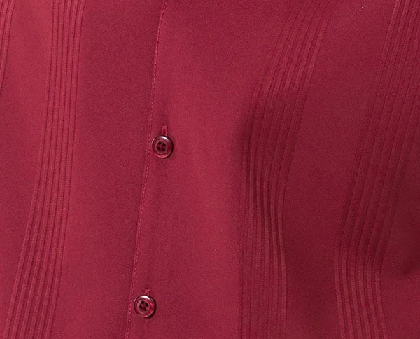 Burgundy Tone On Tone Vertical Stripes Walking Suit 2 Piece Short Sleeve Set - Image 2