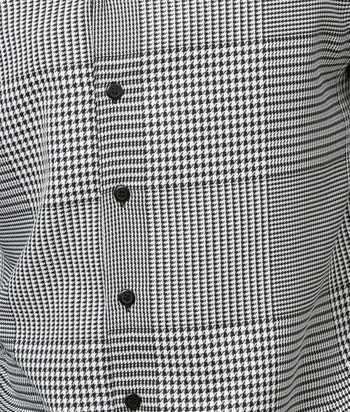 Black Plaid Front 2 Piece Long Sleeve Walking Suit Set - Image 2