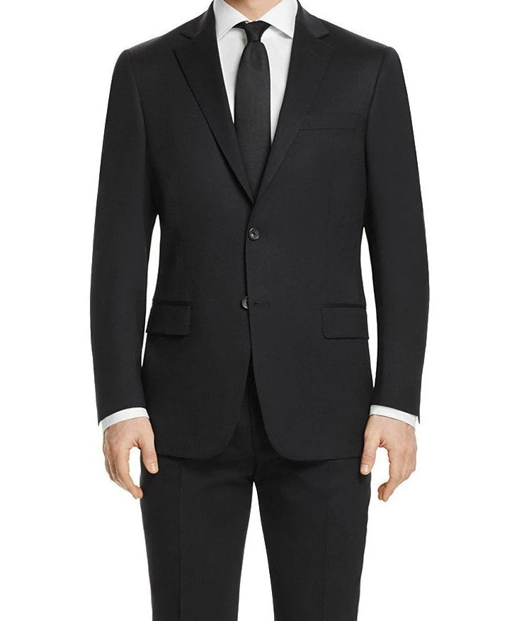 Regular Fit Suit 2 Button 2 Piece In Black