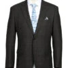 Wool Blend Regular Fit Checked Blazer In Brown
