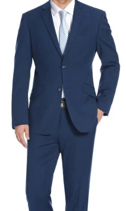 Performance Stretch Suit 2 Piece Slim Fit In Blue
