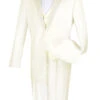 Santorini Collection - Regular Fit Ivory Tuxedo 4 Piece With Vest Bow Tie