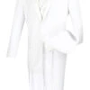 Santorini Collection - Regular Fit White Tuxedo 4 Piece With Vest And Bow Tie