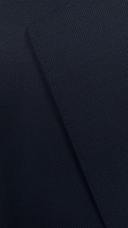 Bevagna Collection - Navy 100% Virgin Wool Regular Fit Pick Stitched 2 Piece Suit - Image 2