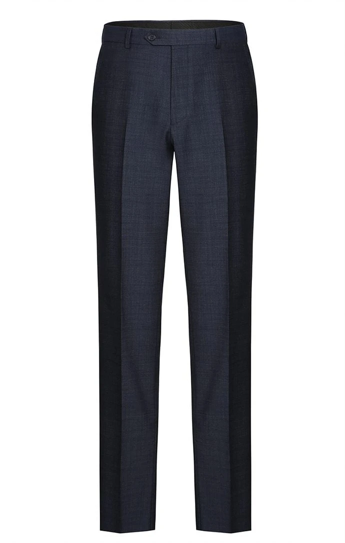 Wool Blend Regular Fit Suit 2 Piece Suit 2 Button In Navy - Image 2