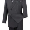 Ramses Collection - Double Breasted Suit 2 Piece Regular Fit In Dark Heather Gray