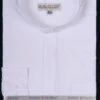 Basic Banded Collar Dress Shirt In White