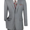 Nola Collection - Medium Gray Regular Fit 2 Piece Suit Flat Front Pants With 2″ Elastic Waist Band