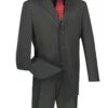 Regular Fit 2 Piece Suit 3 Button In Dark Gray