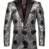 Empire Collection - Silver Slim Fit Peak Lapel Sports Coat