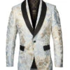 Empire Collection - Blue/Gold Floral Pattern Sports Coat Slim Fit
