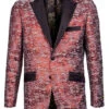Empire Collection - Slim Fit Formal Dinner Show Blazer In Red