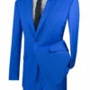 Slim Fit Men's Suit 2 Piece 2 Button In Royal Blue