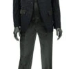 Slim Fit 3 Piece Tuxedo With Jacquard Pattern In Black