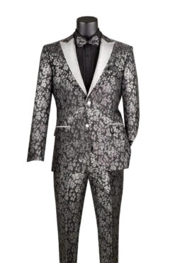 Black Sim Fit Tuxedo 2 Pieces With Matching Bow Tie