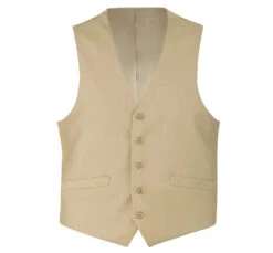 Beige Slim Fit Vest Single Breasted 5 Button Design