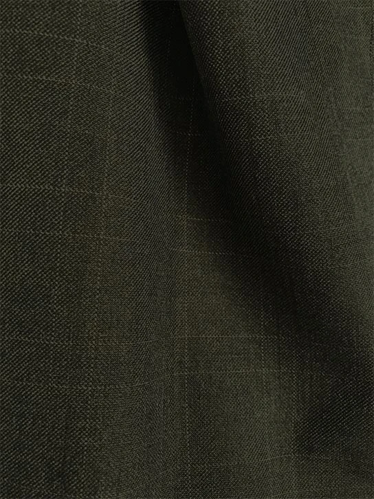 Olympia Collection - Glen Plaid Regular Fit Suit 3 Piece Olive - Image 2