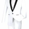 Kingsman Collection - Shawl Collar Slim Fit Tuxedo 2 Piece 1 Button White