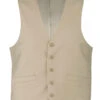 Bevagna Collection - Wool Suit Dress Vest 5 Buttons Regular Fit In Beige
